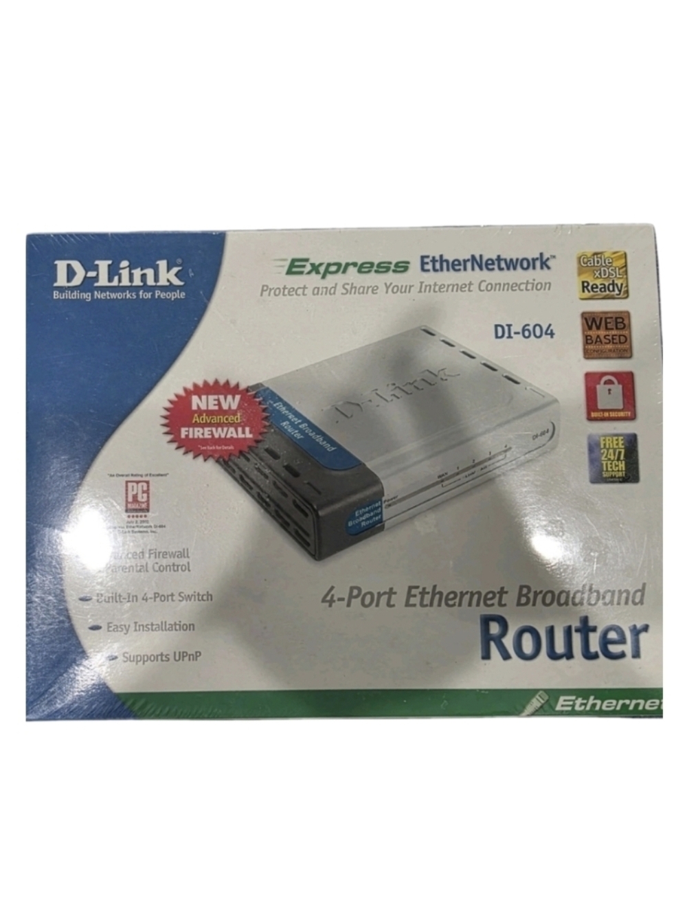 D-Link 4-Port Ethernet Broadband Router DI-604 Cable/DSL XBOX Compatible NEW